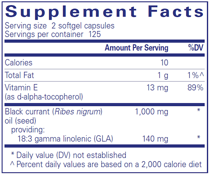 Black Currant Seed Oil 250 Count