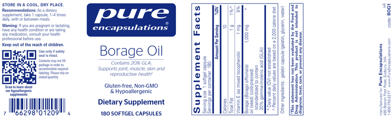 Borage Oil 180 Count