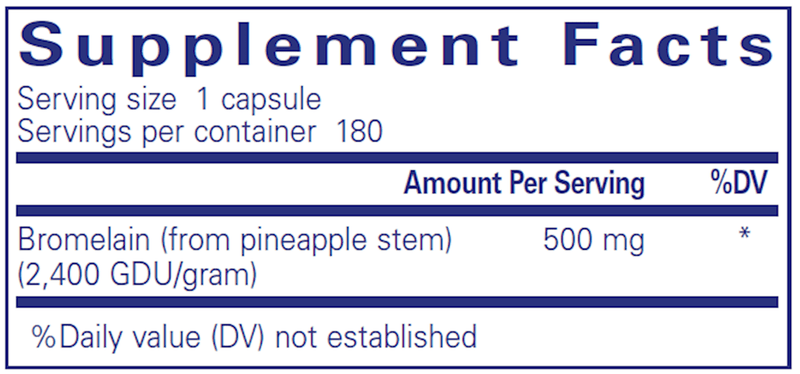 Bromelain 2400 500 mg 180 Count