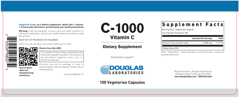 C-1000 (Douglas Labs) Label