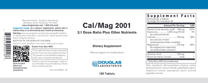 Cal/Mag 2001 180 Tablets