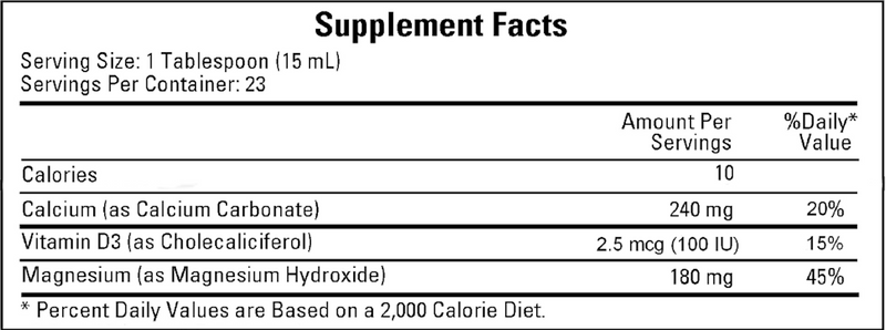 Calcium Magnesium (Ecological Formulas) Supplement Facts