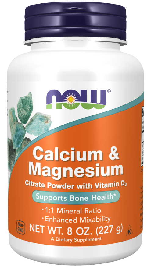 Calcium & Magnesium Powder (NOW) Front