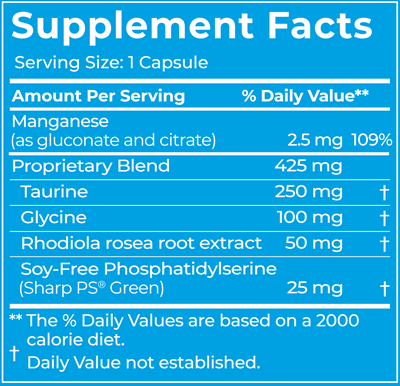 Calm (BodyBio) Supplement Facts