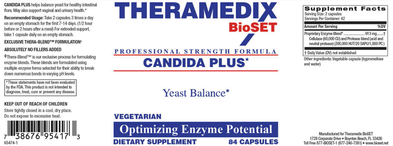 Candida Plus (Theramedix) Label