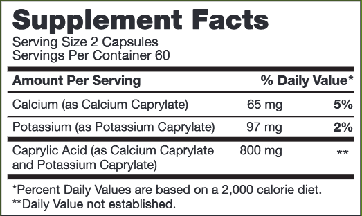 Caprylic Acid (Amy Myers MD) supplement facts