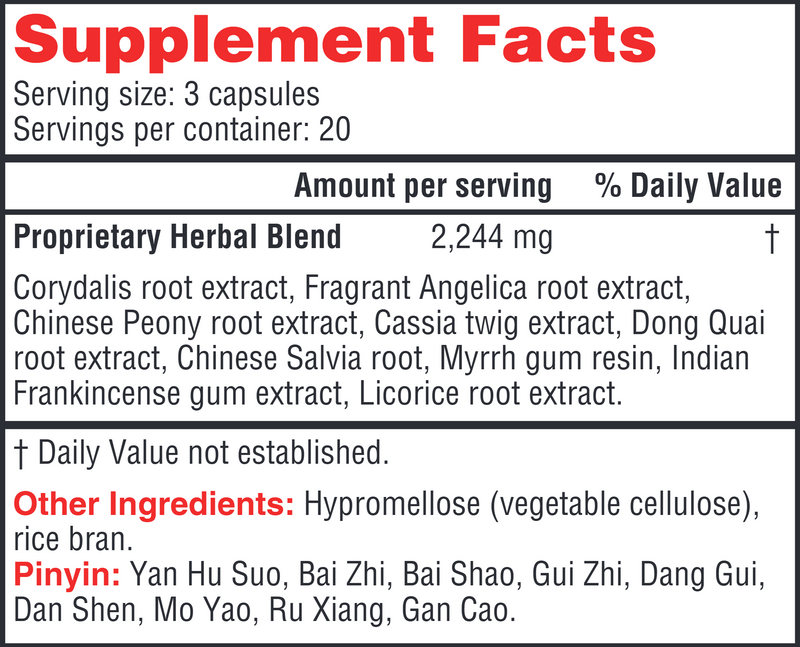 Channel Flow (Health Concerns) Supplement Facts