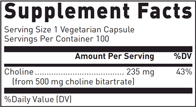 Choline Bitartrate (500 Mg)