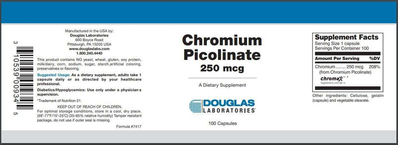 Chromium Picolinate (250 Mcg)