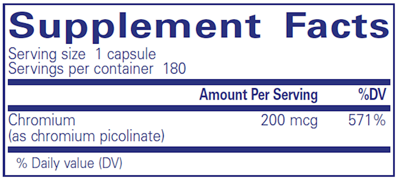 Chromium (picolinate) 200 mcg 180 Count