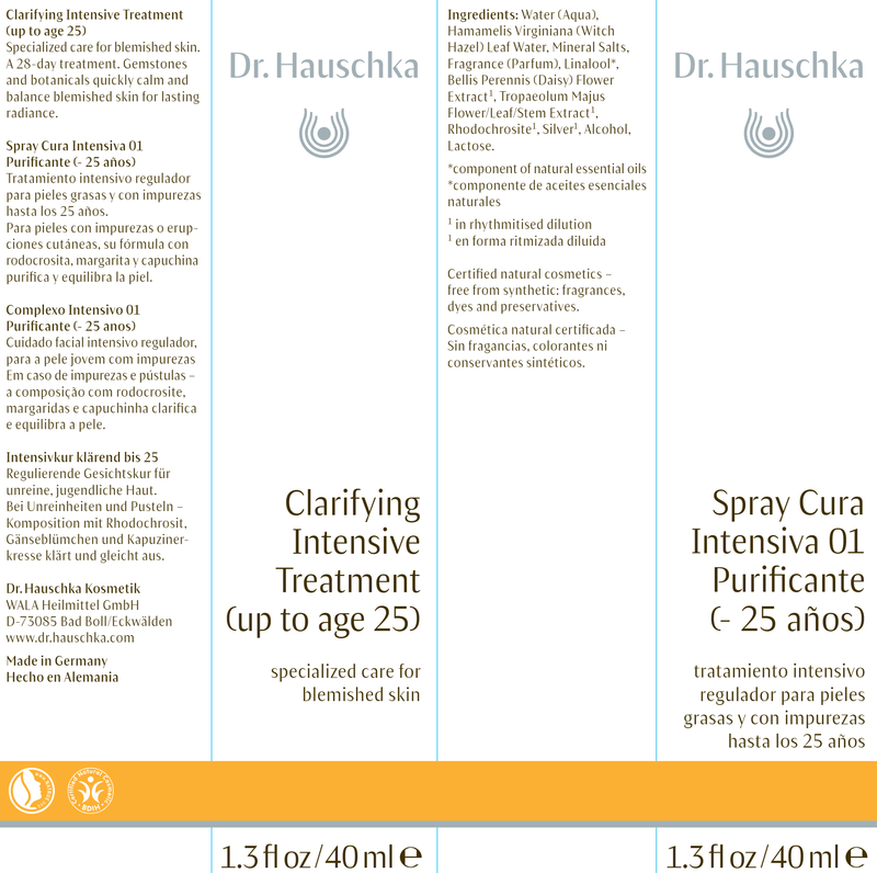 Clarifying Intensive Treatment (up to age 25) (Dr. Hauschka Skincare) Label