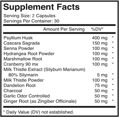 Cleanse (Fenix Nutrition) supplement facts