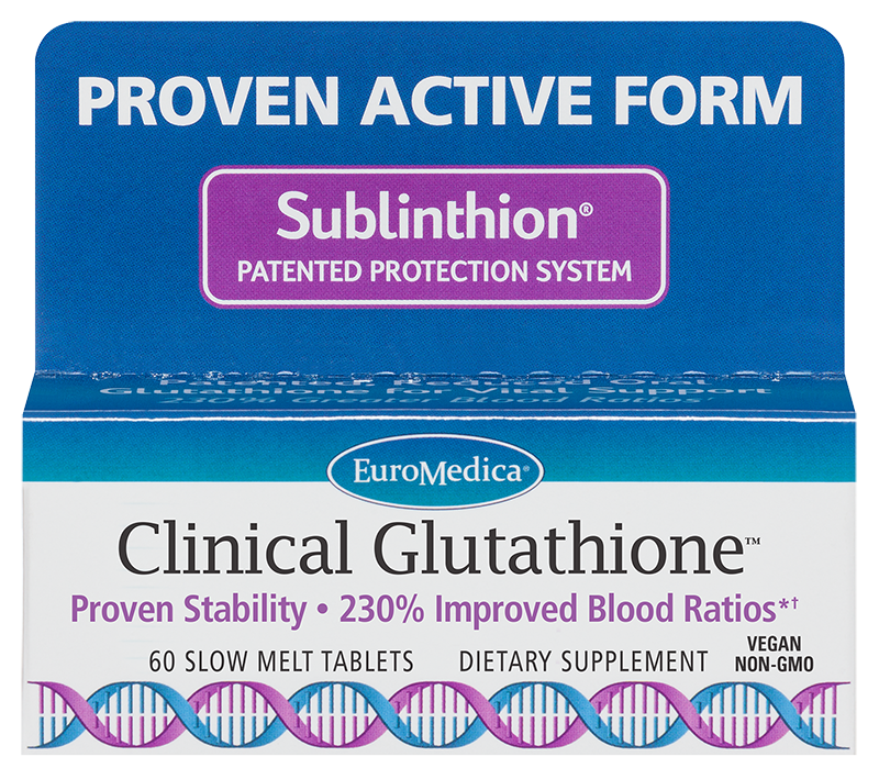 Clinical Glutathione 60 tabs (Euromedica) Front