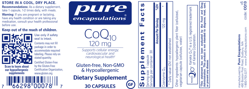 CoQ10 120 Mg. 30 Count