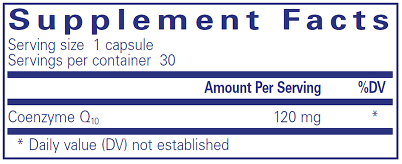 CoQ10 120 Mg. 30 Count