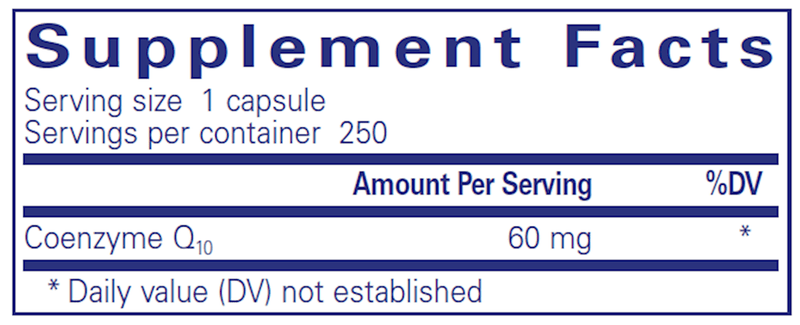 CoQ10 60 Mg. 250 Count