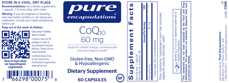 CoQ10 60 Mg. 60 Count