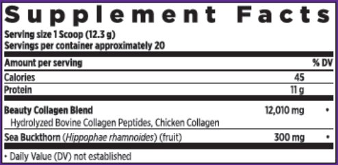 Collagen Glow (New Chapter) Supplement Facts