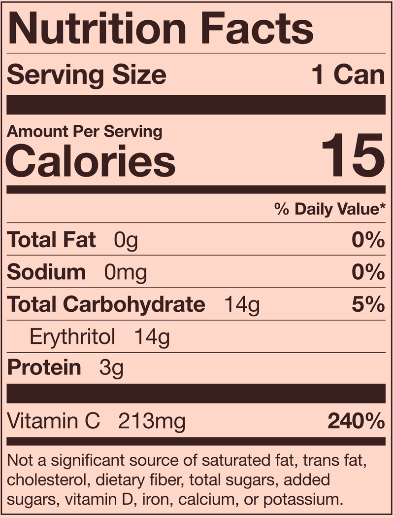 Collagen Iced Tea - Mango Pineapple (Gloss Leaf) Nutrition Facts