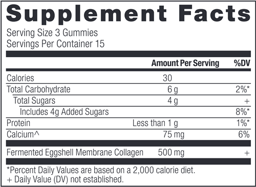 Collagen Peptides Gummies Ancient Nutrition Supplement Facts