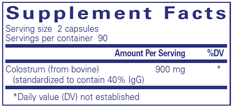 Colostrum [40% IgG] 180ct