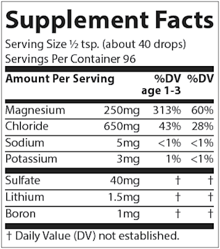 Concentrace Trace Mineral Drops Trace Minerals Research supplement facts