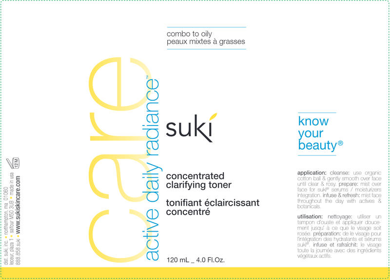 Concentrated Clarifying Toner (Suki Skincare) Label