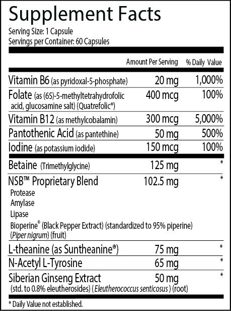 Contegra (Sanesco) Supplement Facts