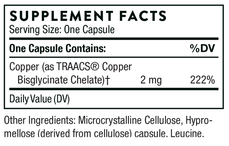 Copper Bisglycinate Thorne Products