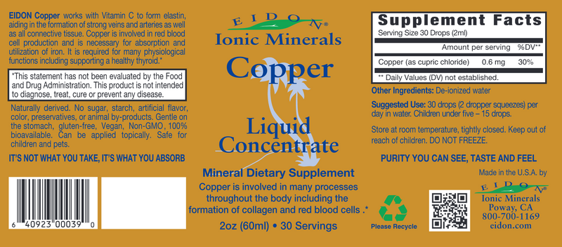 Copper Liquid (Eidon) Label