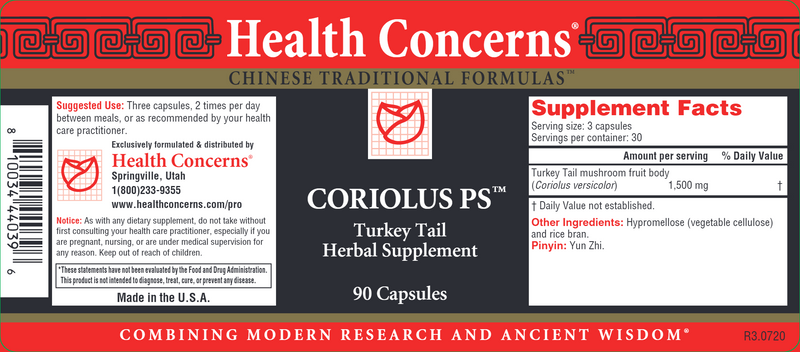 Coriolus PS (Health Concerns) Label