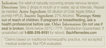 Crab Apple Flower Essence (Nelson Bach) Ingredients