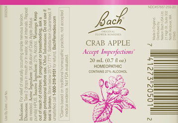 Crab Apple Flower Essence (Nelson Bach) Label