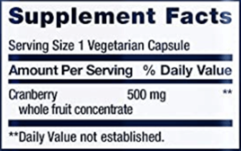 Cran-Max® (Life Extension) Supplement Facts