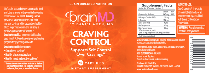 Craving Control (Brain MD) Label