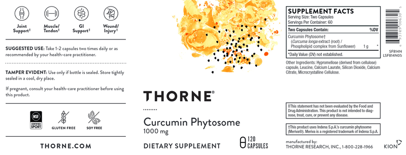 Curcumin Phytosome NSF Meriva (Thorne) Label