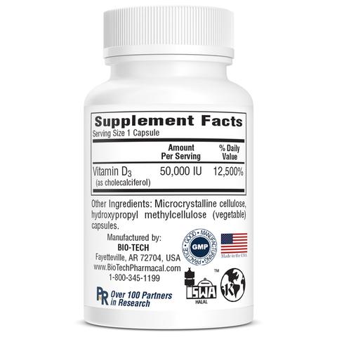 D3-50 (Bio-Tech Pharmacal) Supplement Facts