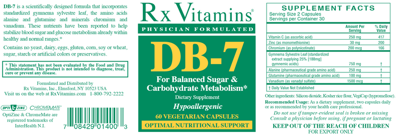 DB-7 (Rx Vitamins) Label