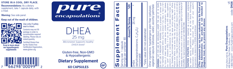 DHEA 25 Mg. 60 Count