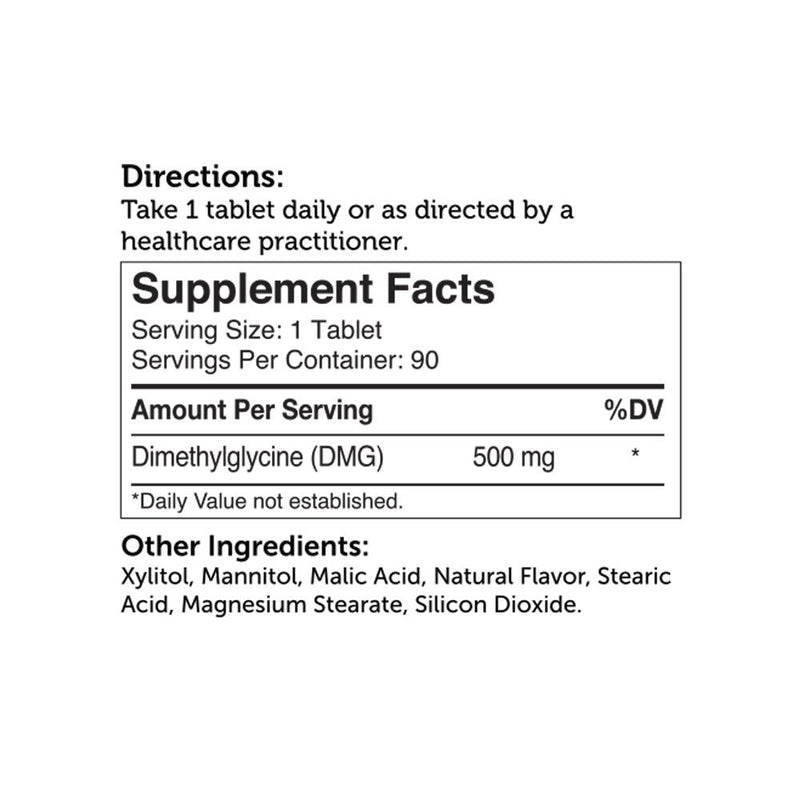 DMG (Advanced Nutrition by Zahler) Supplement Facts