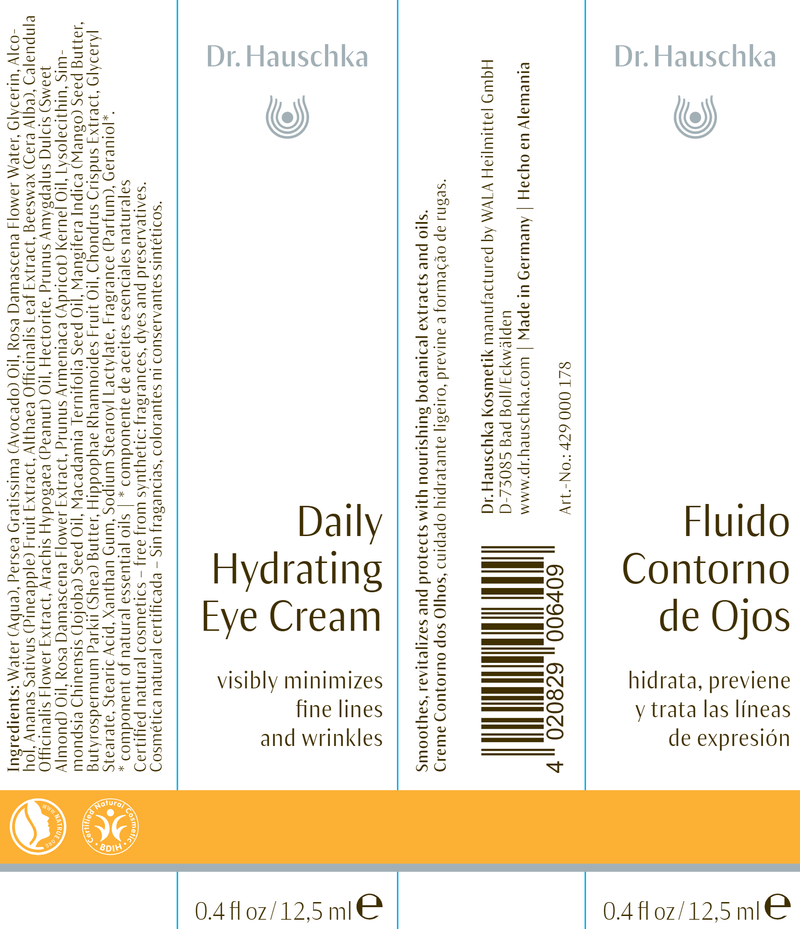 Daily Hydrating Eye Cream (Dr. Hauschka Skincare) Label