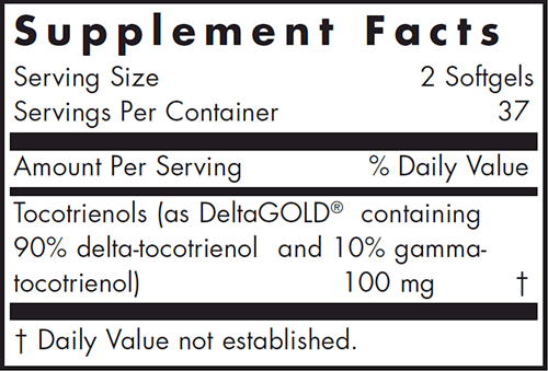 Delta-Fraction Tocotrienols 50 mg (Allergy Research Group) supplement facts