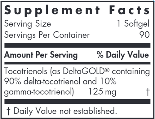 Delta-Fraction Tocotrienols 125 mg