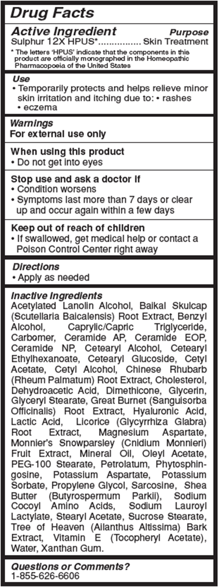 Dermatology CALM Eczema Therapy (Kamedis) Drug Facts