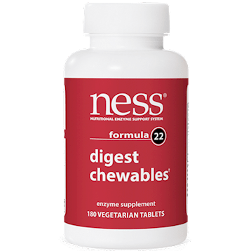 Digest Chewables Formula 22 (Ness Enzymes) 180ct Front