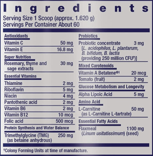 Dog Mix (Life Extension) Ingredients