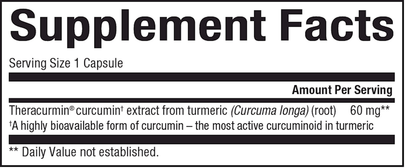 Double Strength Theracurmin (Natural Factors) Supplement Facts