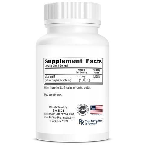 E-Max 1000 (Bio-Tech Pharmacal) Supplement Facts