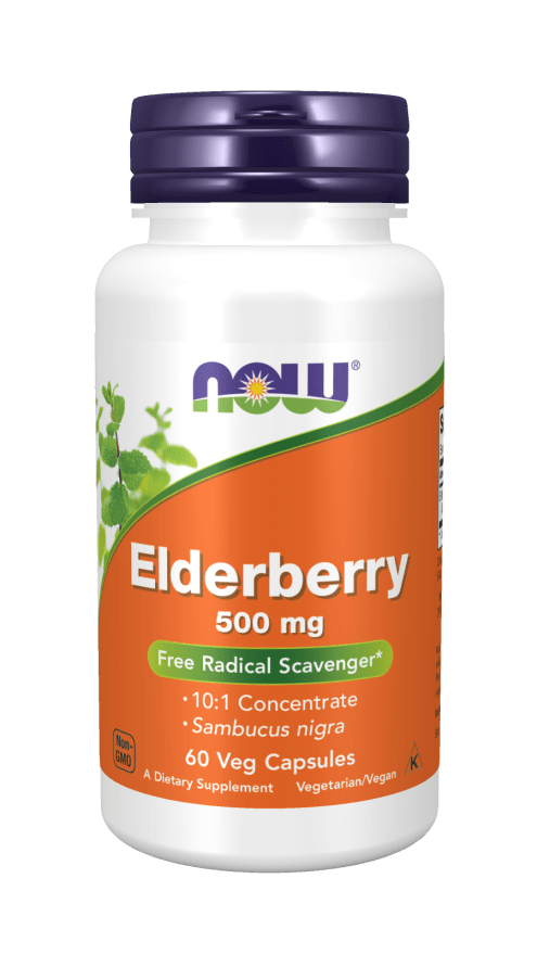 Elderberry Extract 500 mg (NOW) Front