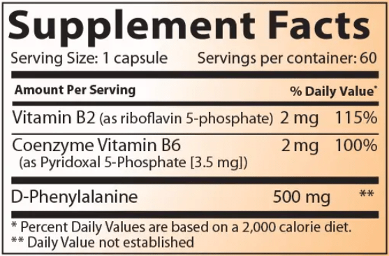 EndorphiGen 60 caps (Lidtke) supplement facts